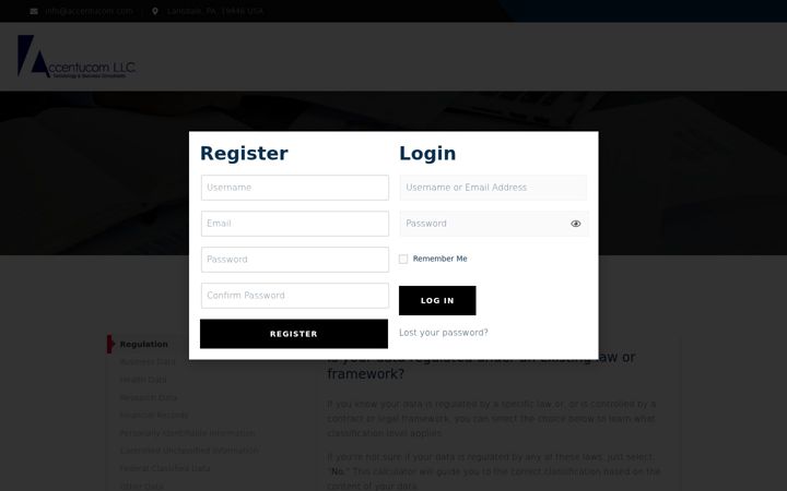 Screenshot ta' classifymydata.net