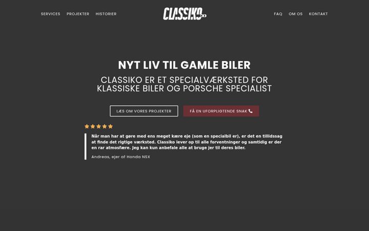 Screenshot of classiko.dk