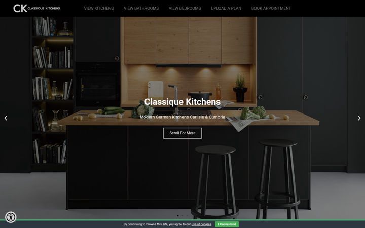 Screenshot of classiquekitchenscumbria.co.uk
