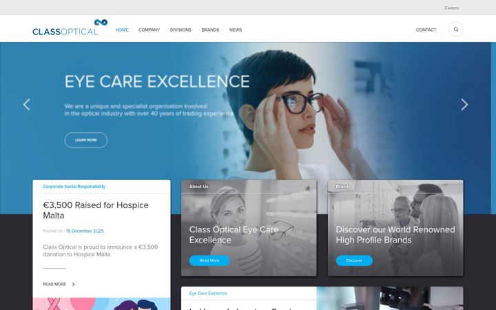Screenshot of classoptical.com
