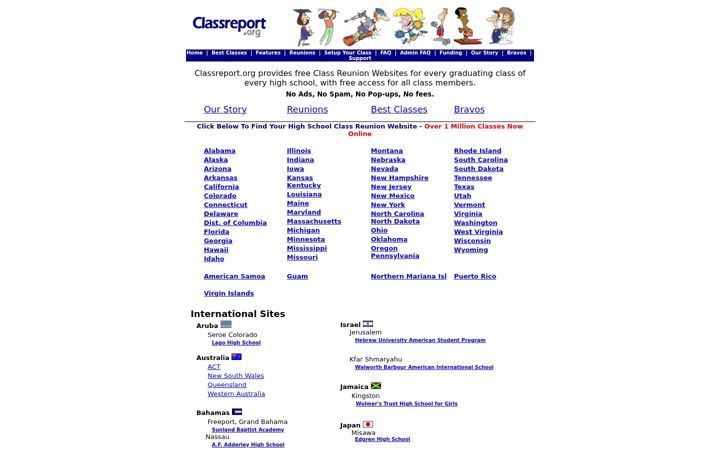 Screenshot του classreport.org