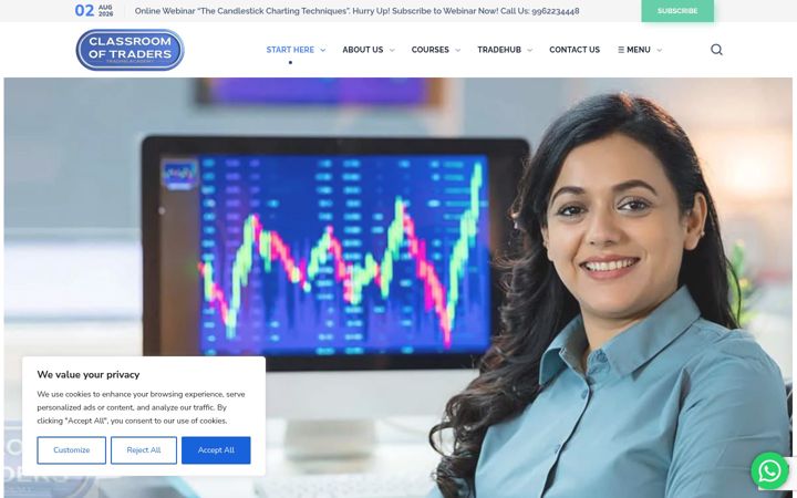 Screenshot of classroomoftraders.com