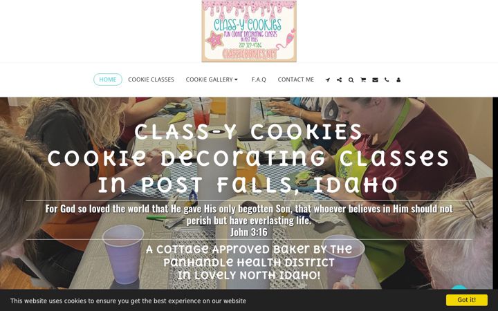 Screenshot ta' classycookies.net
