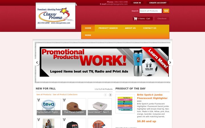 Screenshot of classypromo.com
