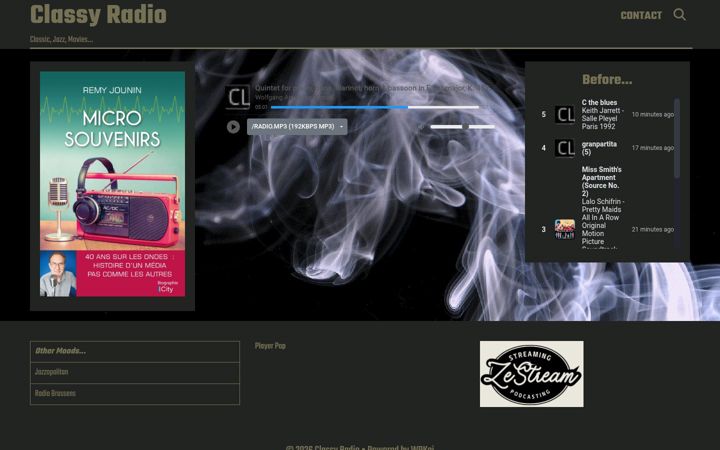 Screenshot ta' classyradio.net