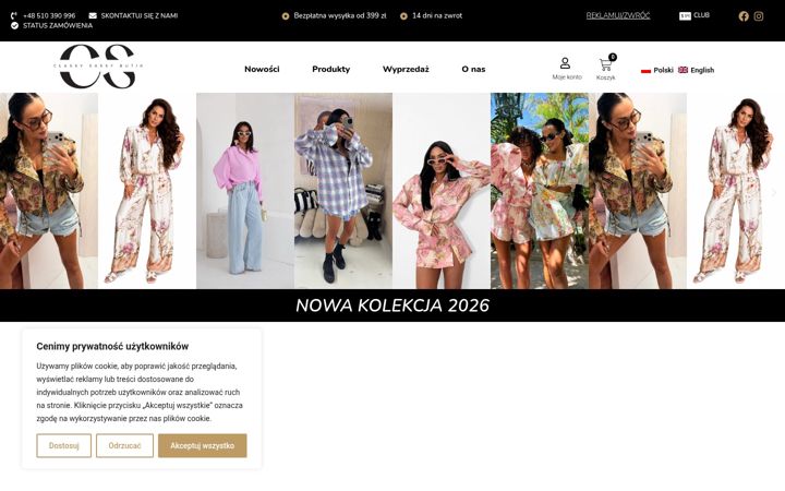 Screenshot stránky classysassybutik.pl