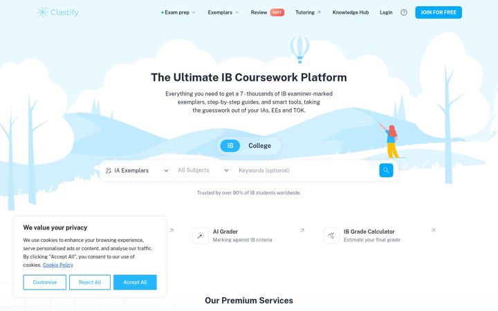 Screenshot of clastify.com