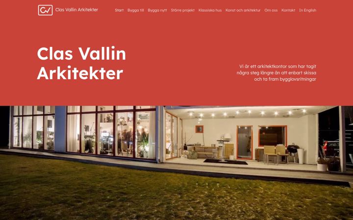 Screenshot of clasvallin.com
