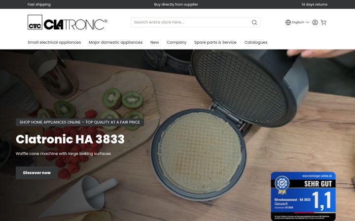 Screenshot of clatronic.com