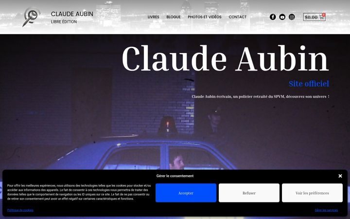 Screenshot of claudeaubin.com