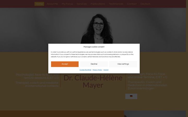 Screenshot of claudehmayer.com