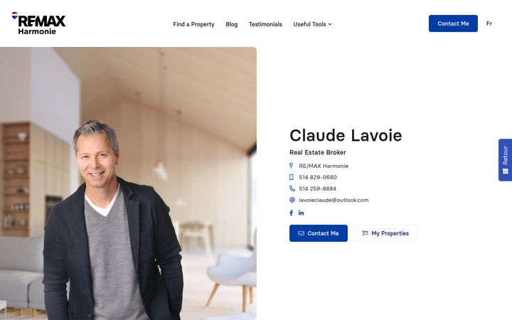 Ekraanipilt saidist claudelavoie.ca