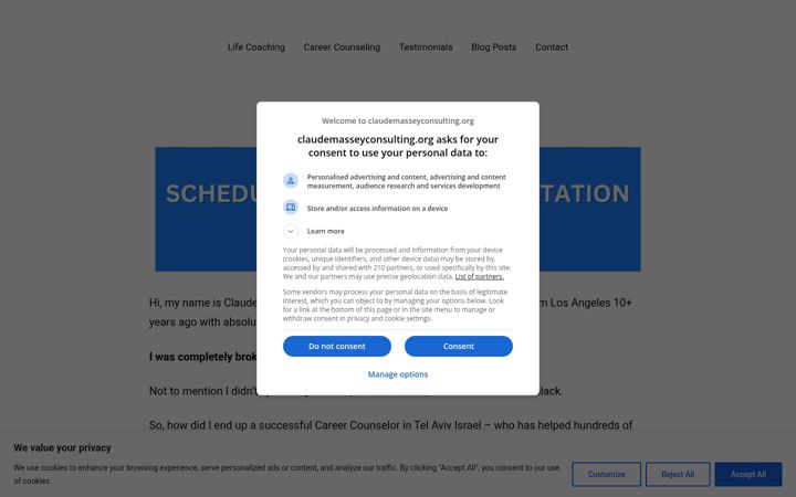 Screenshot di claudemasseyconsulting.org