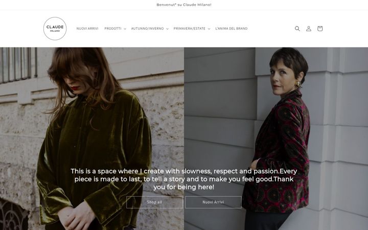 Screenshot of claudemilano.com
