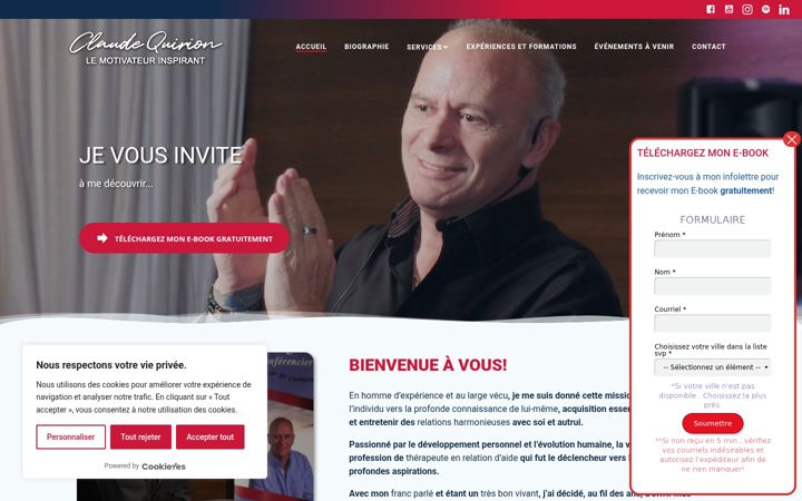 Screenshot of claudequirion.com