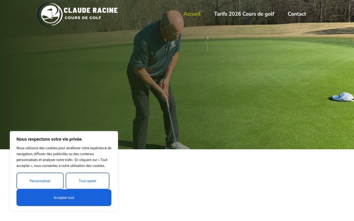 Ekraanipilt saidist clauderacinegolf.ca