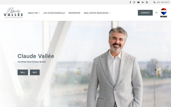 Screenshot of claudevallee.com