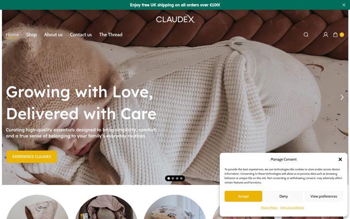 Screenshot of claudex.co.uk