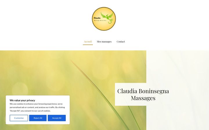 Screenshot of claudia-massages.fr