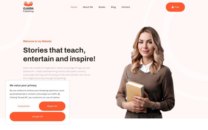 Screenshot of claudia-publishing.com