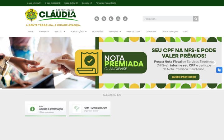 Screenshot van claudia.mt.gov.br