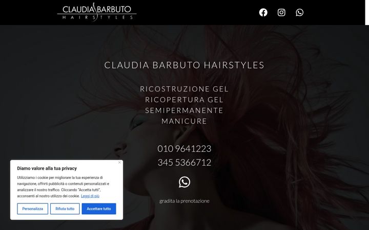 Screenshot of claudiabarbutohairstyles.it