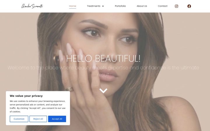 Screenshot van claudiabeauty.hr