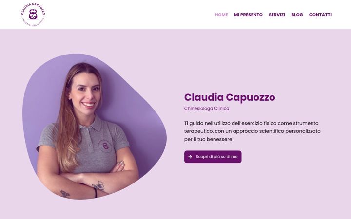 Screenshot of claudiacapuozzochinesiologaclinica.com