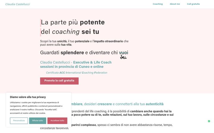 Screenshot of claudiacastellucci.it