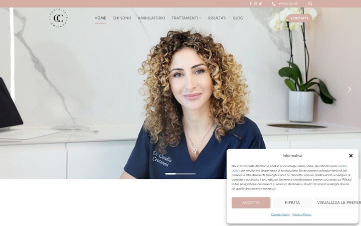 Screenshot of claudiaceccaroni.com