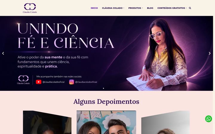Screenshot van claudiacolado.com.br