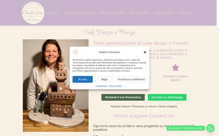 Screenshot of claudiacrea.it