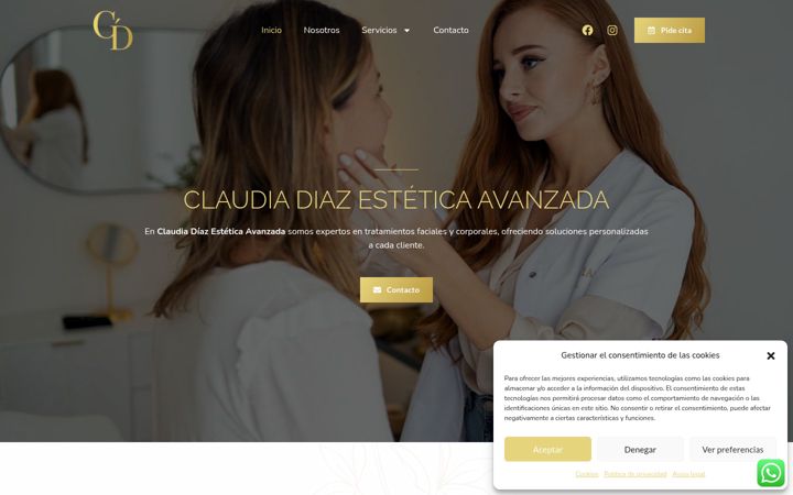 Képernyőkép: claudiadiazestetica.es