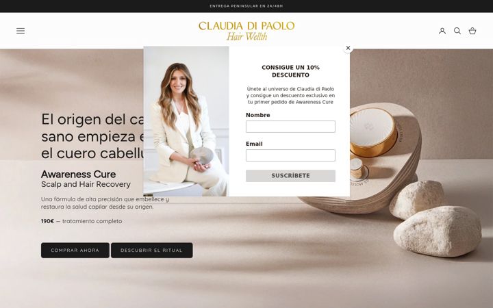 Screenshot of claudiadipaolo.com