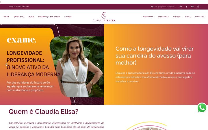 Screenshot of claudiaelisa.com