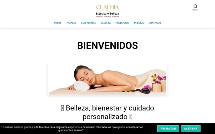 Screenshot of claudiaestetica-belleza.com