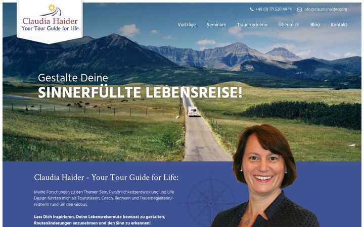 Screenshot of claudiahaider.com