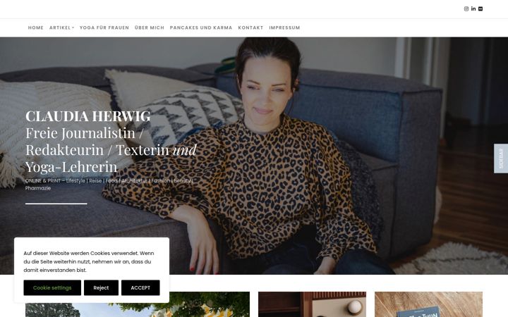 Screenshot of claudiaherwig.com