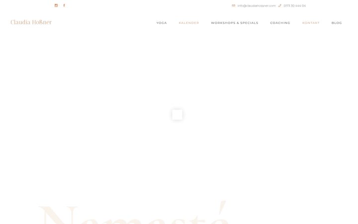 Screenshot of claudiahossner.com