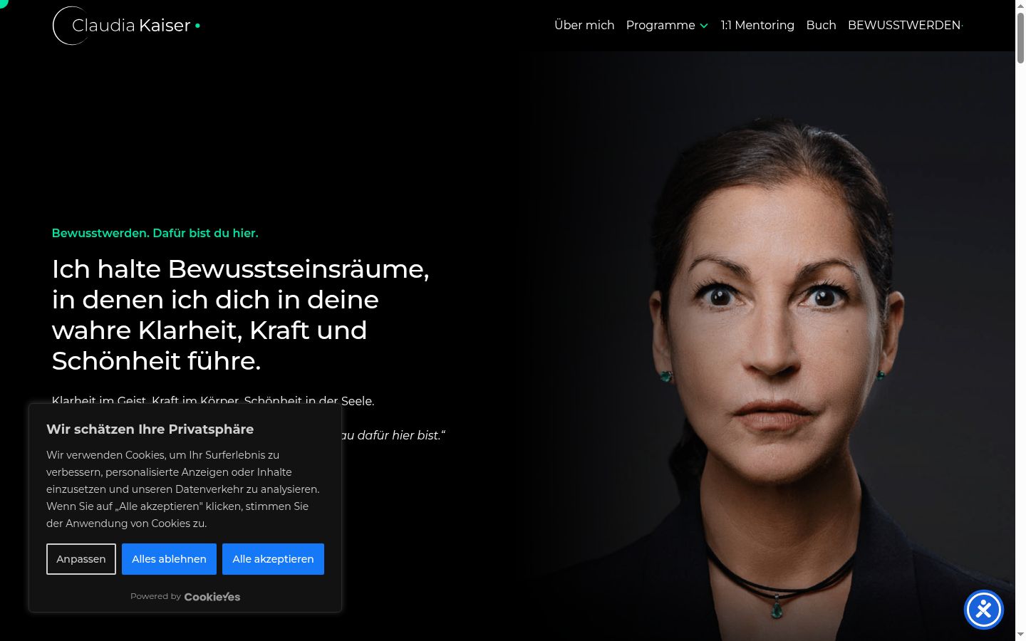 Screenshot van de toestemmingsbanner zoals getoond vóór enige interactie