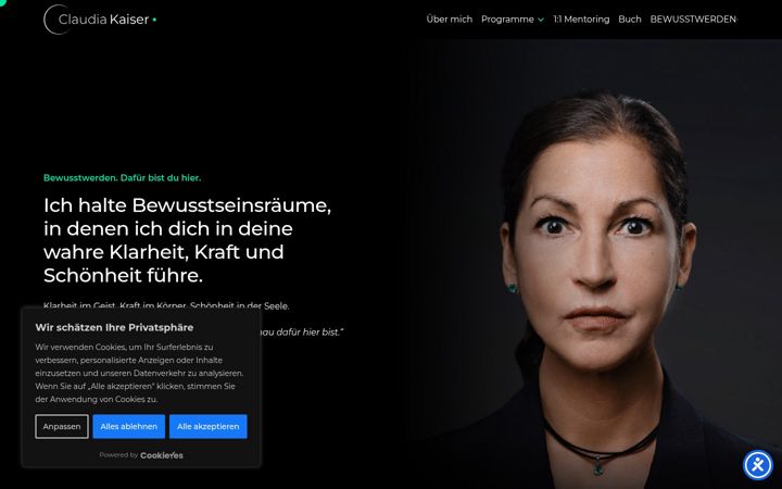 Screenshot of claudiakaiser.com