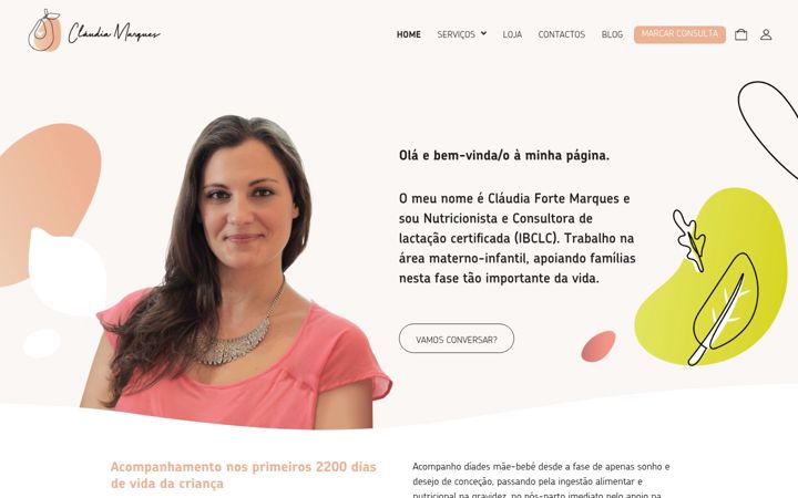 Screenshot of claudiamarques.pt
