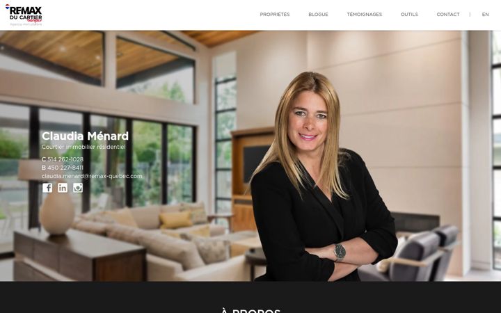 Screenshot of claudiamenard.com