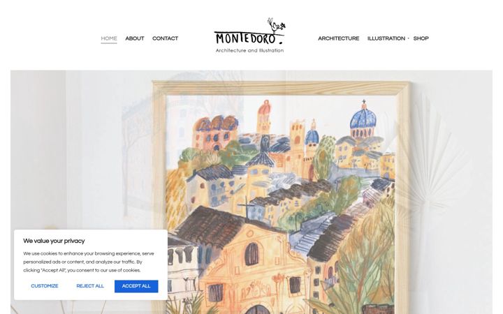 Screenshot of claudiamontedoro.com