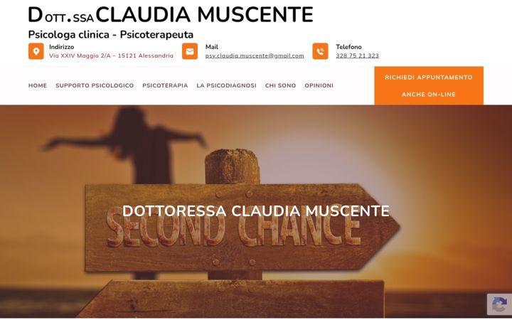 Skærmbillede af claudiamuscente.it