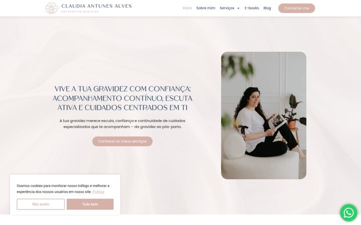 Screenshot of claudiantunesalves.com