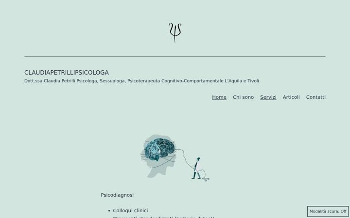 Skærmbillede af claudiapetrillipsicologa.it