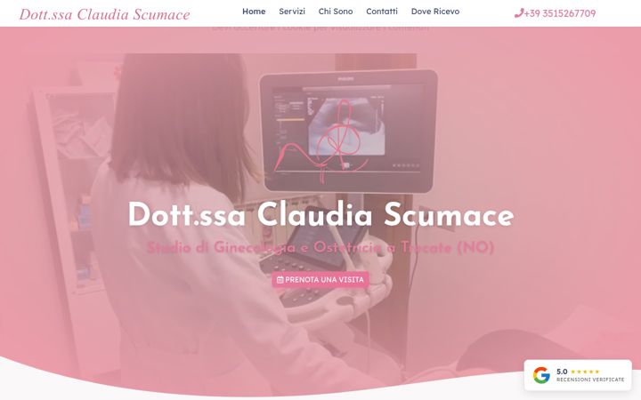 Ekrano kopija claudiascumace.it