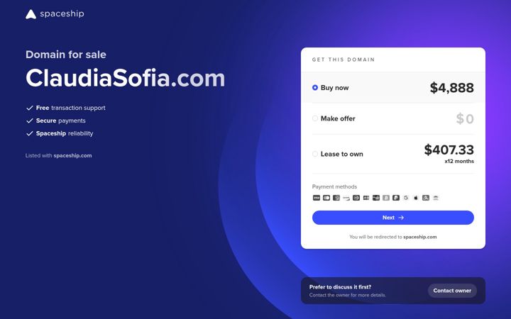 Screenshot of claudiasofia.com