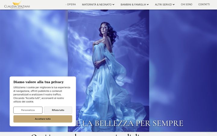 Screenshot of claudiaspaziani.com
